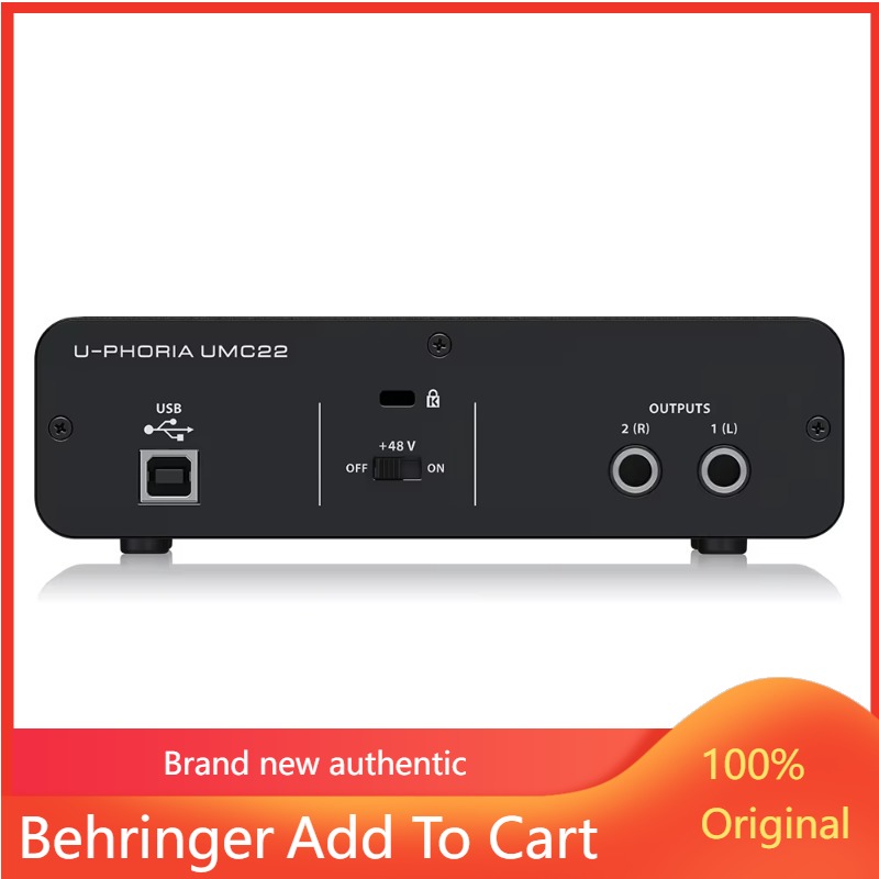 Audio Interface Usb - Tarjeta de Sonido Behringer UMC22, Interfaz