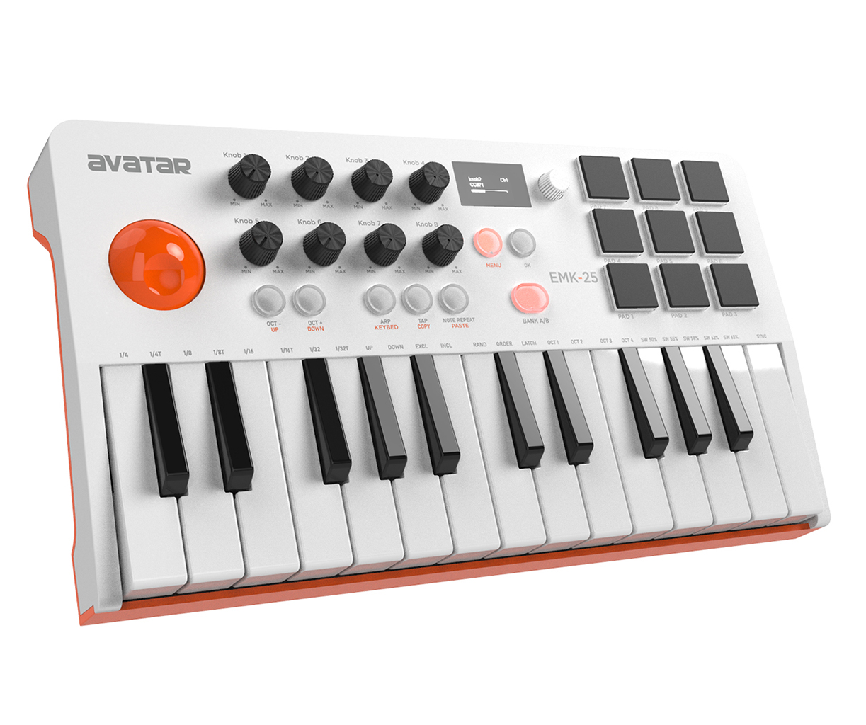 Midi Controller Pad - Controlador de teclado inalámbrico Midi EMK-25,