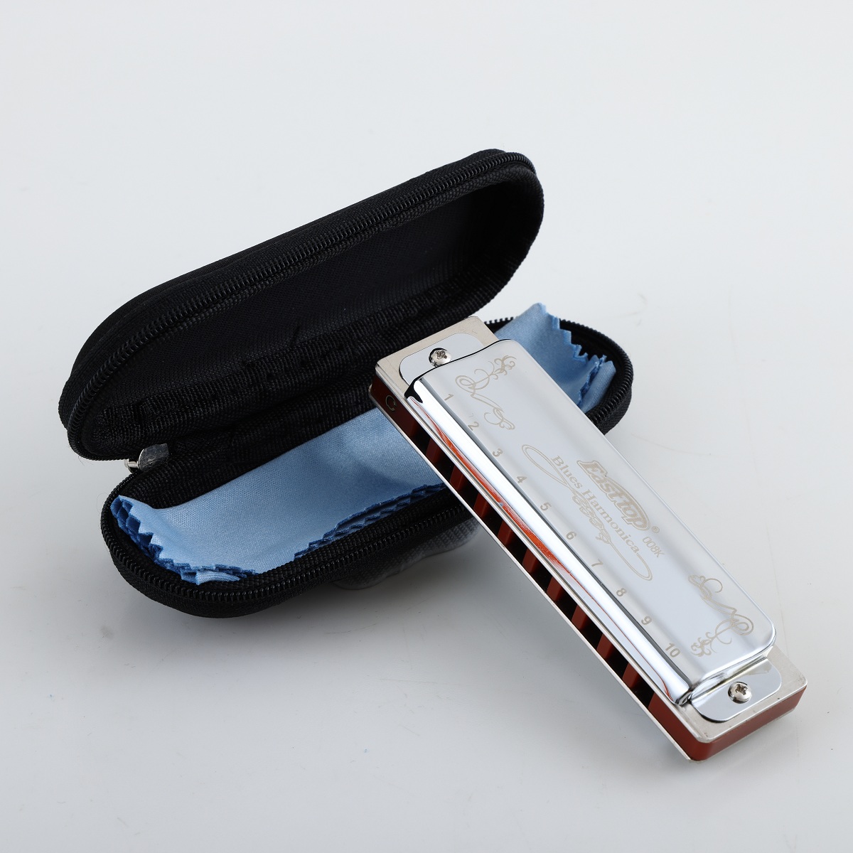 Harmonica 10 Hole - Armónica Diatónica EASTTOP T008K en Clave