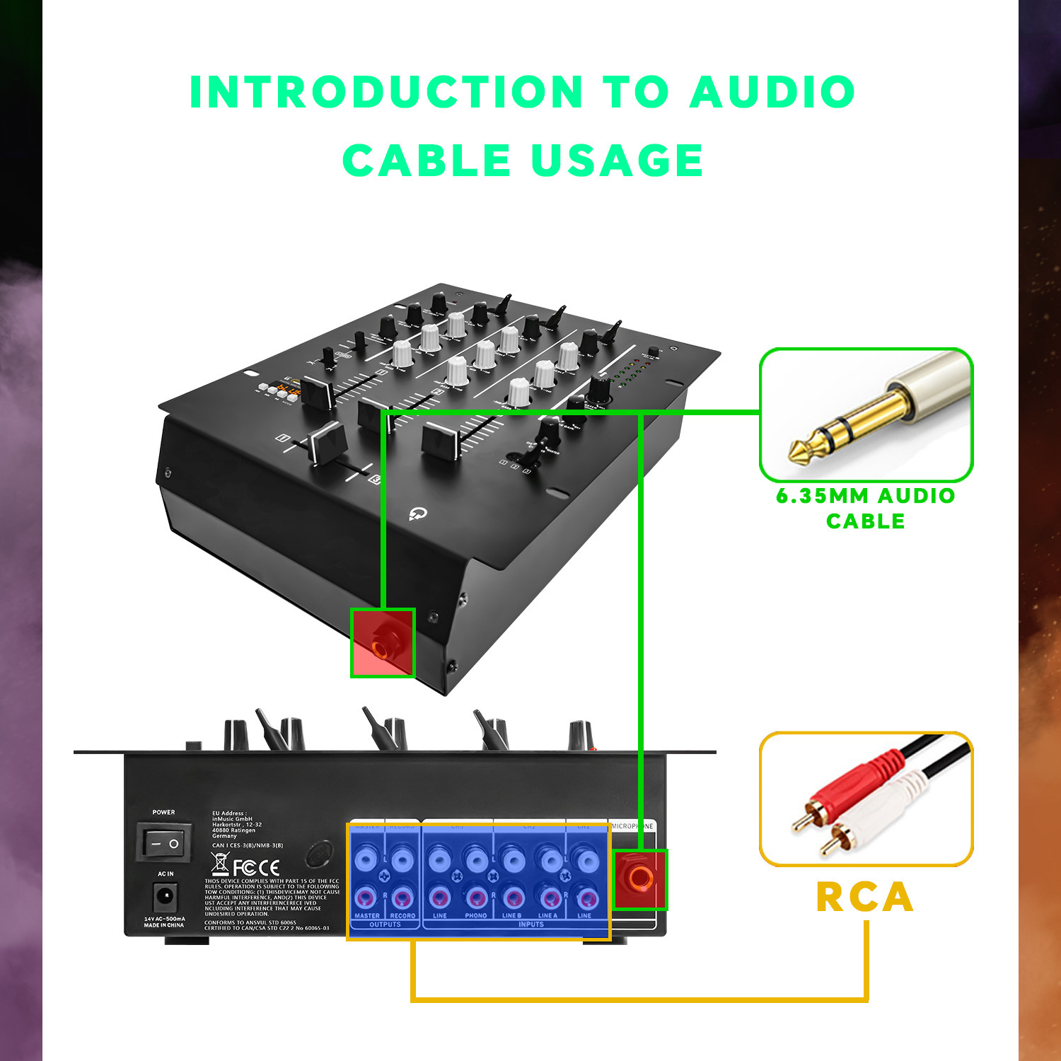 Mezclador de DJ de 4 Canales,  - Audio Interface Usb reseña y precio