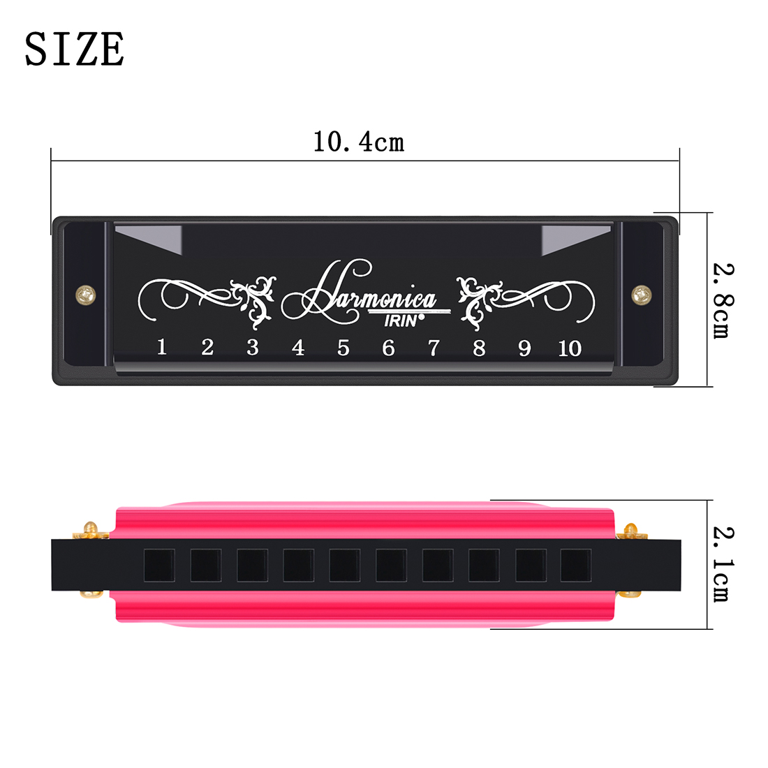 Armónica IRIN de 10 Orificios, - Harmonica 10 Hole reseña y precio